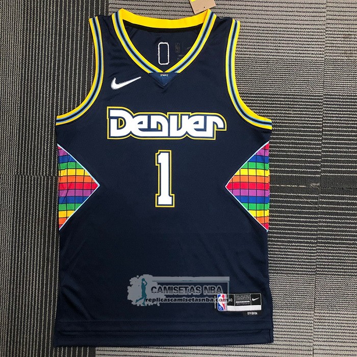 Camiseta Denver Nuggets Michael Porter JR. NO 1 Ciudad 2021-22 Azul